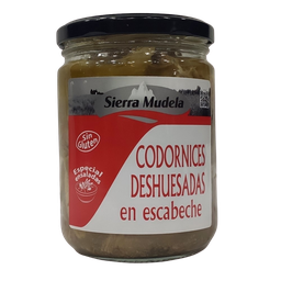 [CJ-0374] Codornices Deshuesadas en Escabeche Sierra Mudela 425Gr